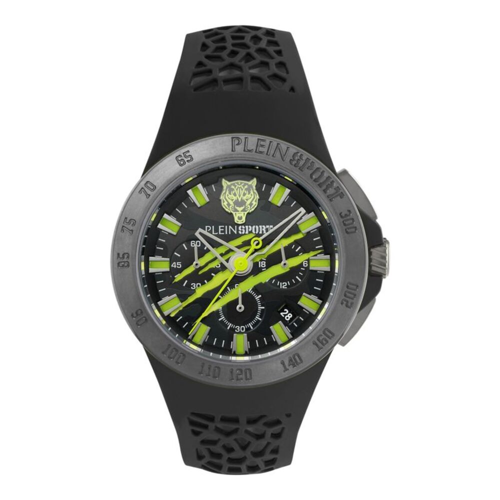 Plein Sport Thunderstorm Chrono Silicone Watch Grey Mens